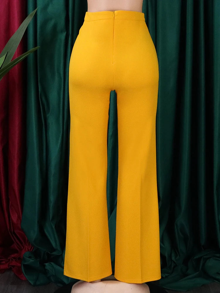 Women Elegant High Waist Pants