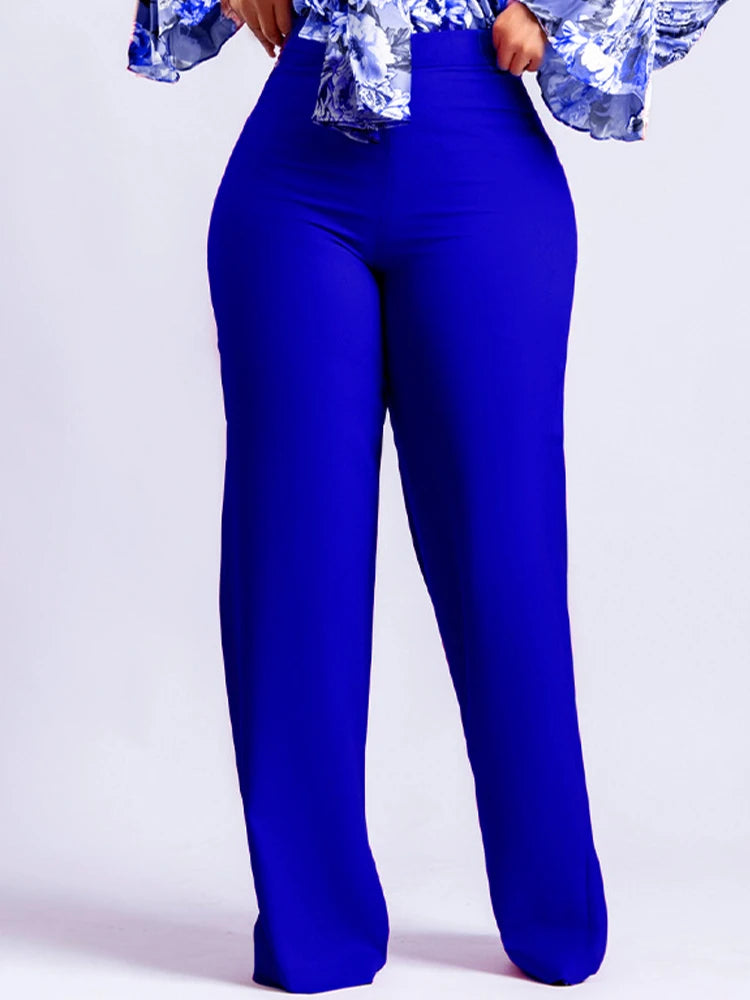 Women Elegant High Waist Pants