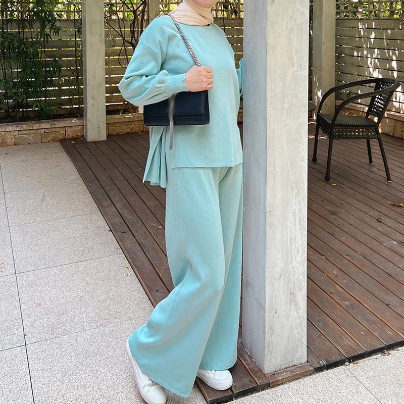 Wide Leg Pants 2 Piece Modest Clothes